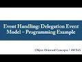 Event Handling Delegation Event Model Programming Example