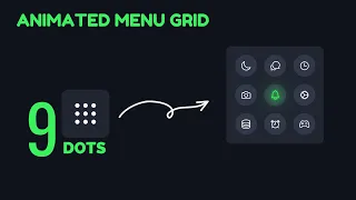 9 Dots Animated Menu Grid Using HTML CSS Design