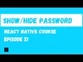 Password Feature React Native Beginner Project Course