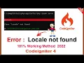 Codeigniter 4 Errror Locale not found Solved 100 2022