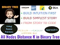 All Nodes Distance K in Binary Tree Approach-1 Leetcode-863 AMAZON Explanation Live Coding