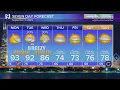 Sunday Forecast Mostly sunny mid 90s breezy