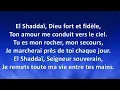 Sous ton aile, El Shaddaï - Inspiré du Psaume 91 1-4