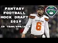 2019 Fantasy Football Mock Draft PPR - 2 QB