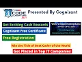 Cognizant Coding Competition Techgig Code Gladiators 2021 Worlds best Coder Get Job assistance