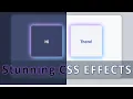CSS Glowing Effect CSS Glowing Gradient Border Effects Glowing Box Hover Effects 2020