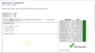 Codingbat - makes10 Python