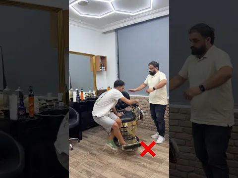 Bazen yanlış otururken düşersin 😳💈