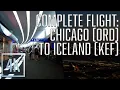 COMPLETE Night Airport Flight Ambience Chicago O Hare to Reykjavik Iceland Takeoff Landing