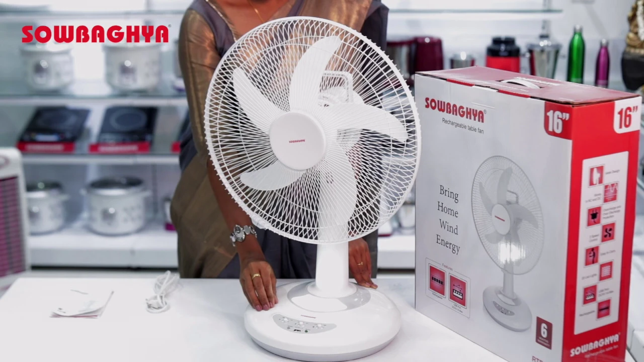 Rechargeable FAN I Battery FAN I Table Fan - Sowbaghya