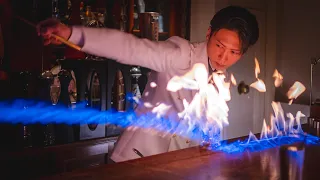 My Drink is on Fire Master Bartender in Tokyo - Bar Centifolia