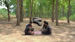 Anaconda Snake Attack On Village Boy In Forest | Card Playing Time 5