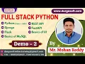 FULL STACK PYTHON tutorials Demo - 2 by Mr Mohan Reddy On 18-08-2026 10AM IST