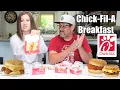 TRYING THE ENTIRE CHICK-FIL-A BREAKFAST MENU FOR THE FIRST TIME Chick-Fil-A breakfast taste test