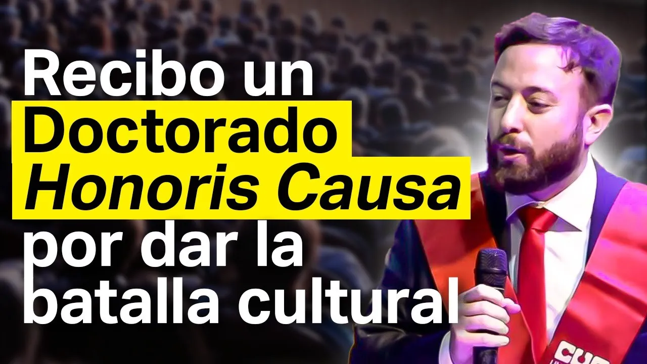 🔥 Recibo DOCTORADO HONORIS CAUSA en Educación en Universidad de la Costa | Agustín Laje
