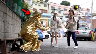 금색 조각상 몰래카메라ㅋㅋㅋ 레전드 모음집