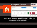 Codeigniter 3 Tutorial Part-15 How to create search box and pagination using Datatable