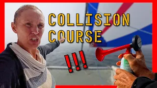 NEAR COLLISION SAILING BLIND in FOG