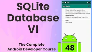 Android SQLite Database part 6 Android Tutorial