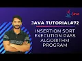 Insertion Sort in Java Java Programming In Hindi