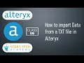 How to import data from a TXT Text file in Alteryx