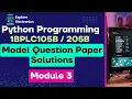 Model QP Solution PYTHON PROGRAMMING Module 3