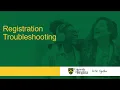 Registration Troubleshooting