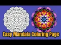 Mandala Coloring Page Colored With Relaxing Music Colored By Osman Mandalas World 72