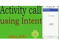 Call Activity from another Intent Android Studio Tutorial Beginners All About Android