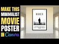 Minimalist Movie Poster Design in Canva Professional Film Poster Tutorial