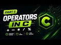 Arithmetic Operators in C C Programming for Beginners Embedded C Tutorial