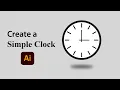 How to Draw a Simple Clock in Adobe illustrator Shorts