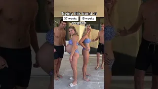 Trying This Trend At 37 Weeks Pregnant Shorts 