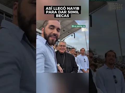 #ultimahora El Presidente Bukele llegó al estadio von 30mil Jóvenes para entregar 50mil Becas😱