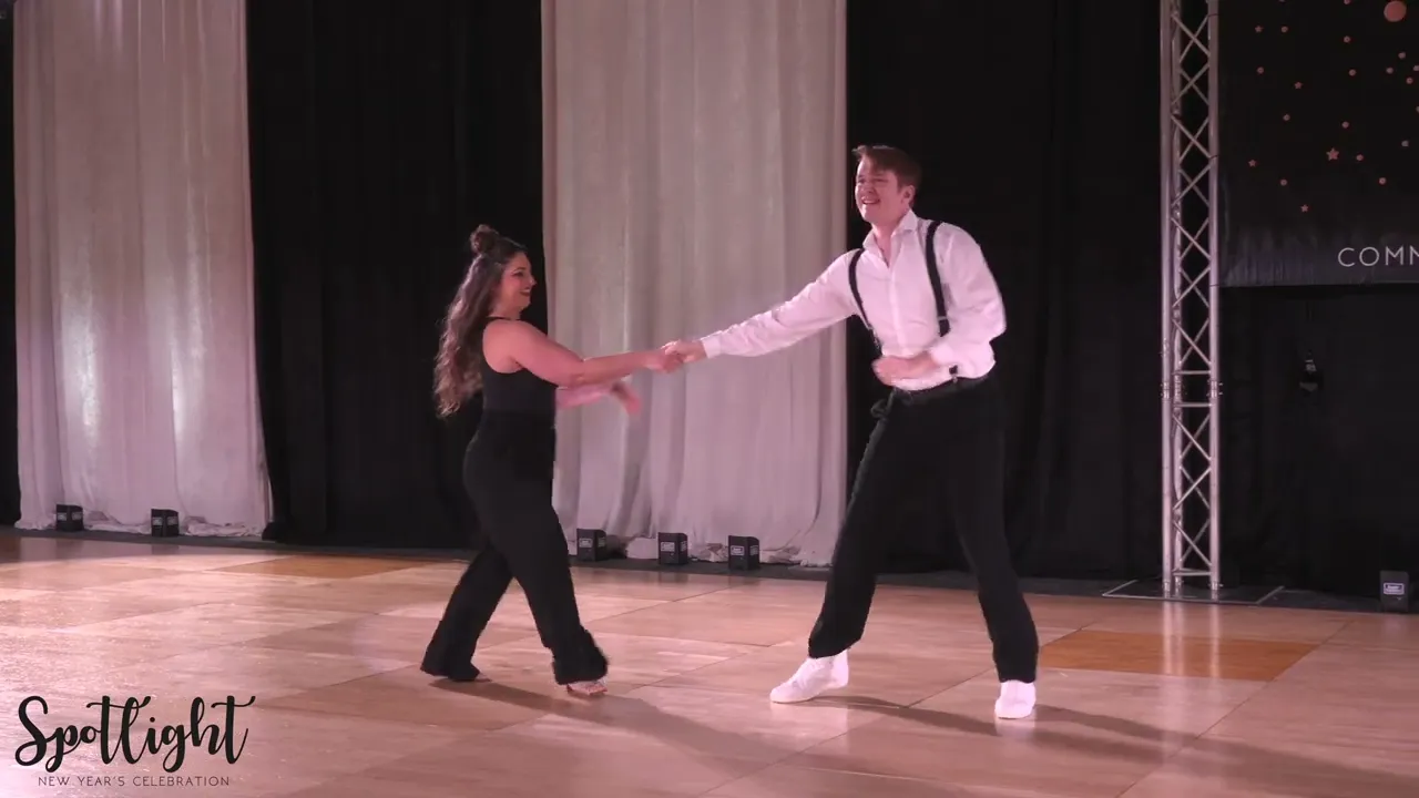 Spotlight New Year's Celebration 2024/2025 Pro Am Novice Routine Matthew Elias with Ariel Peck