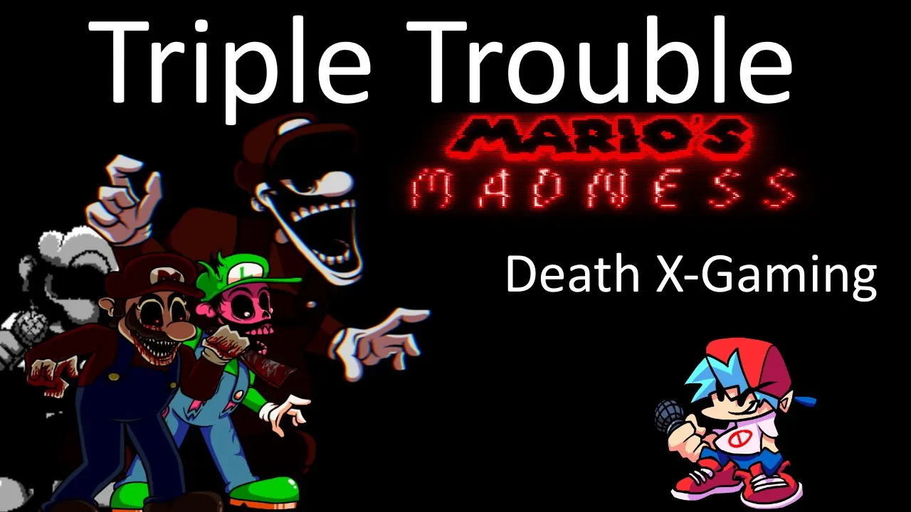 Friday Night Funkin' - Triple Trouble Mario's Madness (My Cover) FNF MODS