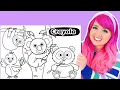 Coloring Tree Animals Coloring Pages Koala Sloth Bird Panda Prismacolor Markers