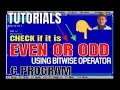 C PROGRAM TO CHECK IF NUMBER IS EVEN OR ODD USING BITWISE OPERATOR