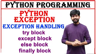 python exception exception handling in python try block except block else block finally block