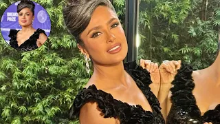 Salma Hayek Puts Her Gray Hair on Full Display in a See-Through Look