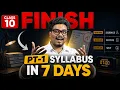 PT 1 Class 10 Finish Syllabus Like This Daily Planner Till PT-1