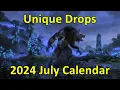 ESO 2024 July Calendar Unique dungeon drops