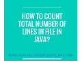 How to count total number of lines in a file using java