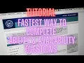 The FASTEST way to fill out the TWC Ability and Availability questions Tutorial
