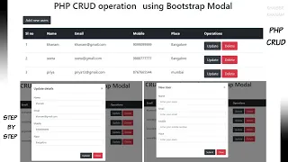 PHP CRUD using Bootstrap Modal Complete Project AJAX JQUERY