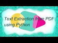 Text Extraction from PDF File using Python Python Hack J Academy