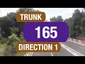 SBS Transit Trunk 165 Direction 1 Bus Service Route Visual