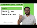 2 4 Static Arrays vs Dynamic Arrays Complete DSA For Placements