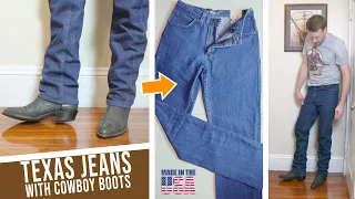 Affordable and USA Made Texas Jeans with Cowboy Boots