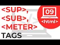 Sub Script Super Script Meter Tags Learn HTML HTML Tutorial Html Tutorial for Beginners